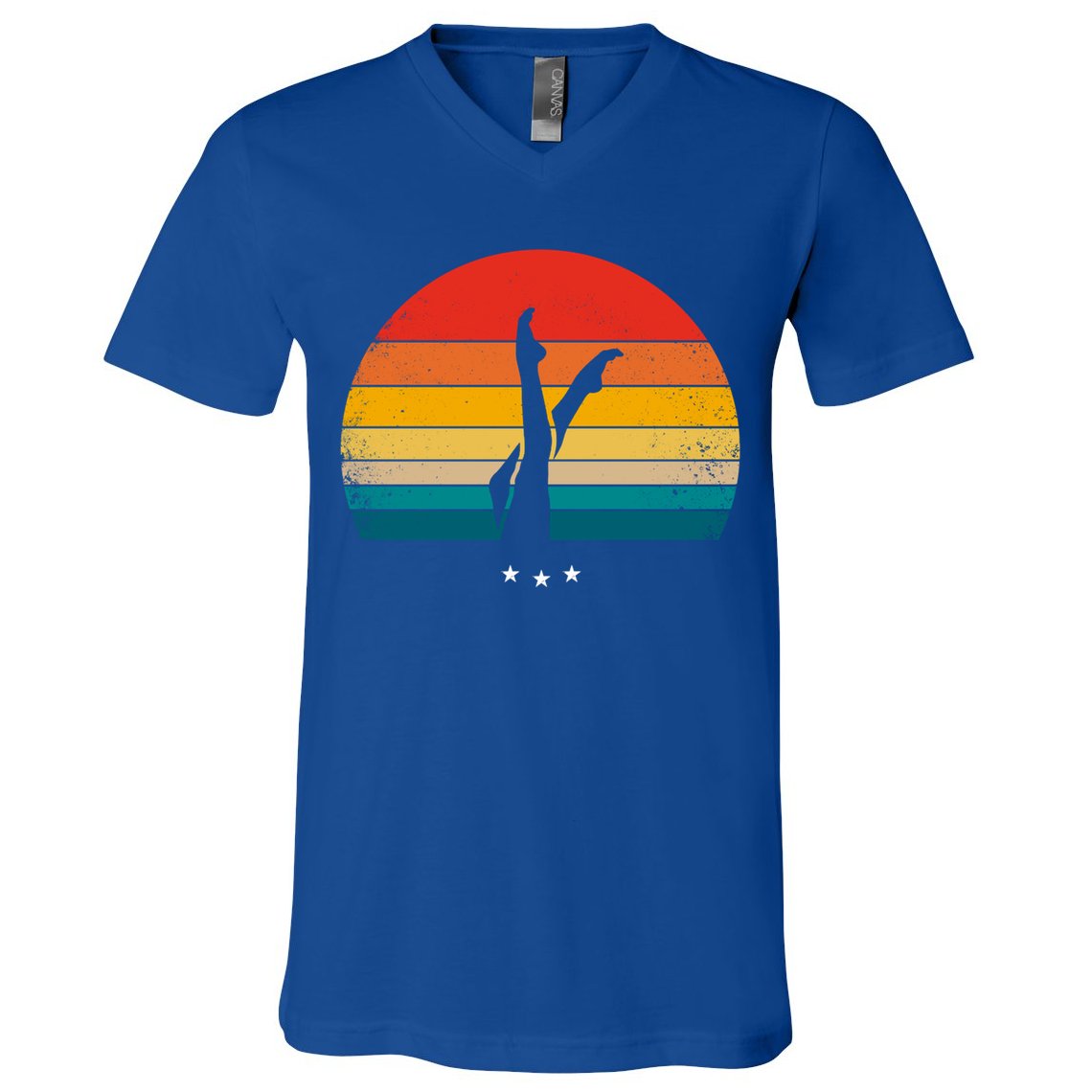 Synchronized Swimming Retro Gift V-Neck T-Shirt