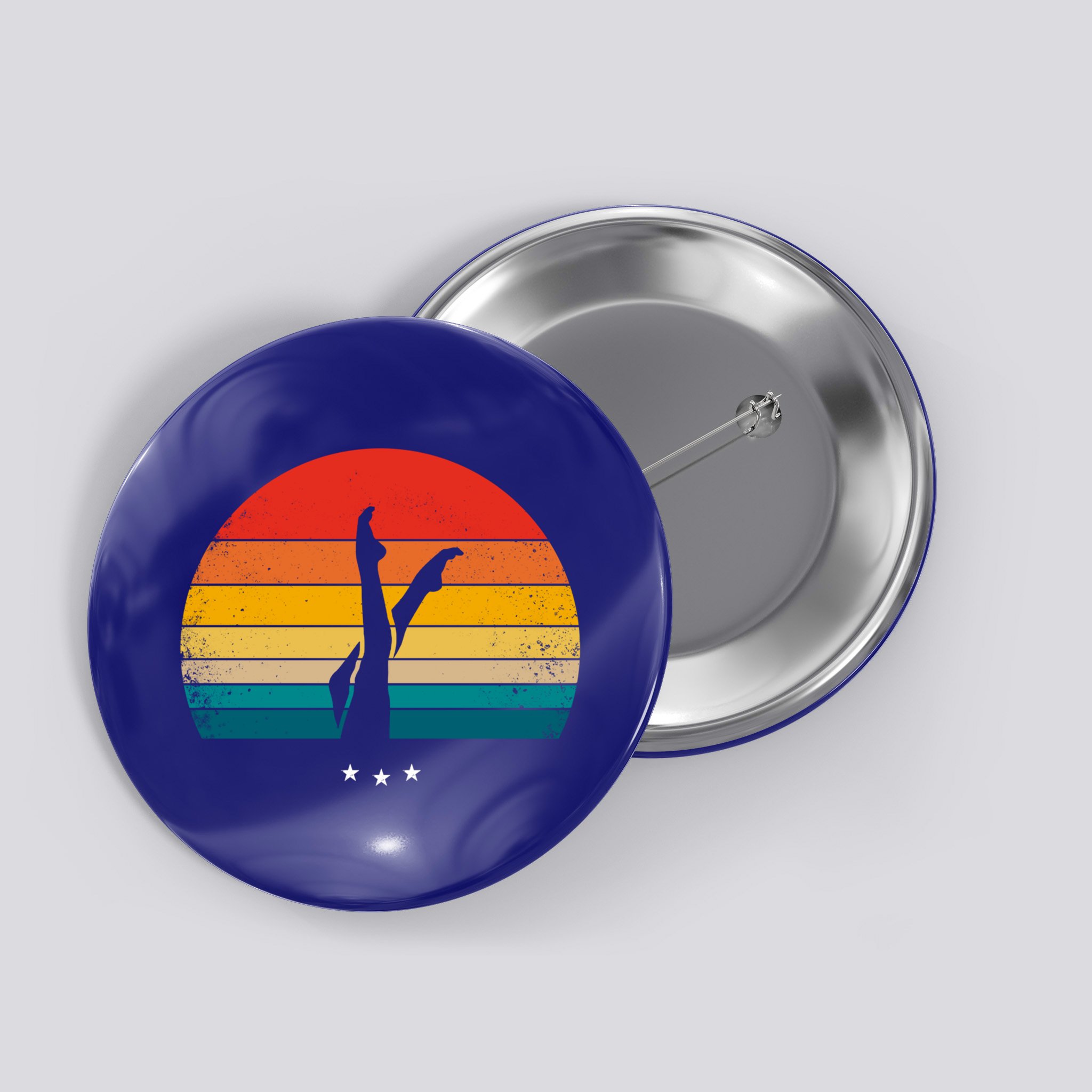 Synchronized Swimming Retro Gift Button