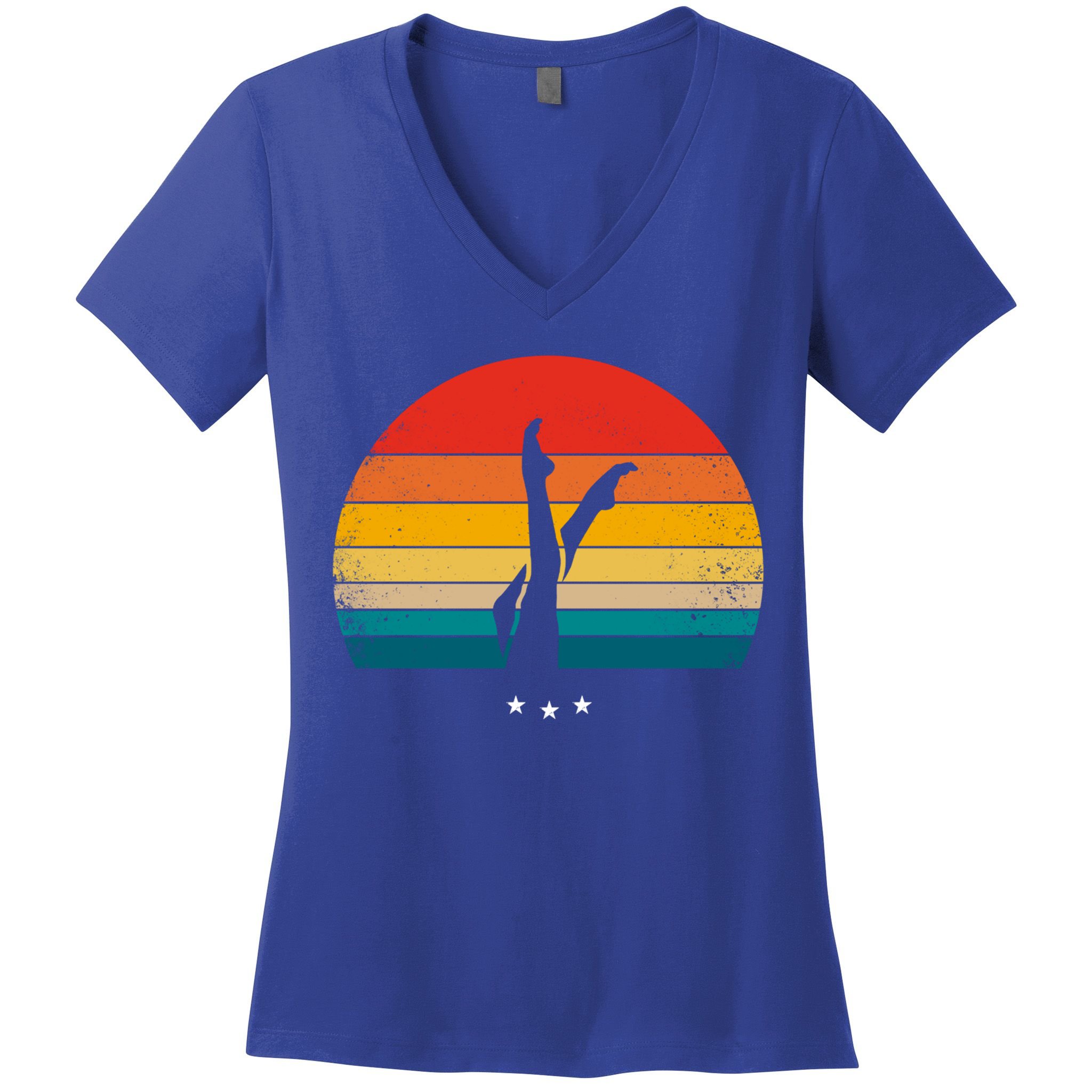 Synchronized Swimming Retro Gift Women's V-Neck T-Shirt