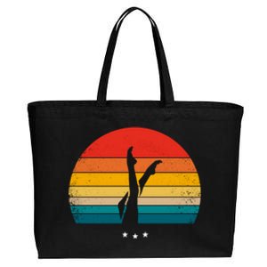 Synchronized Swimming Retro Gift Cotton Canvas Jumbo Tote