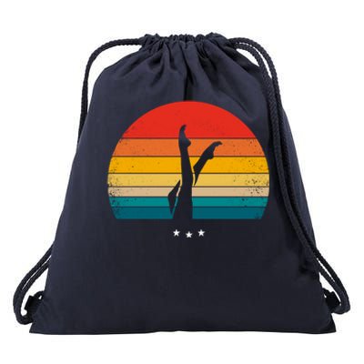 Synchronized Swimming Retro Gift Drawstring Bag