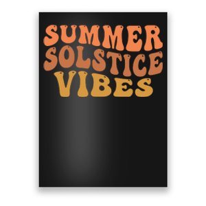 Summer Solstice Retro Wavy Vibe Poster