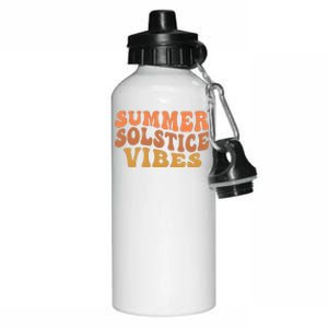 Summer Solstice Retro Wavy Vibe Aluminum Water Bottle