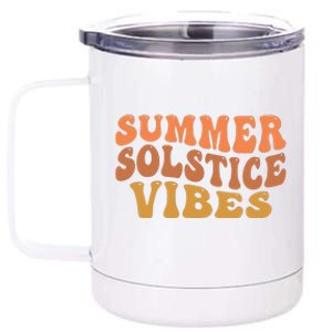 Summer Solstice Retro Wavy Vibe 12 oz Stainless Steel Tumbler Cup