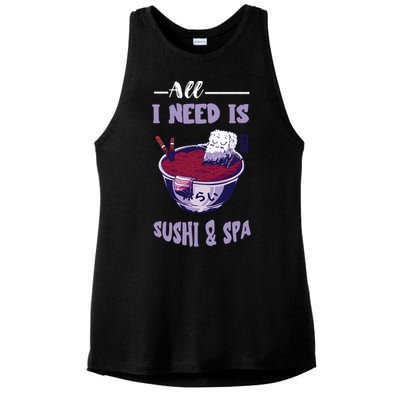 Sushi Spa Ra Bowl Japanese Foodie Asian Food Sushi Lover Gift Ladies PosiCharge Tri-Blend Wicking Tank