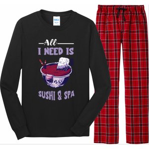 Sushi Spa Ra Bowl Japanese Foodie Asian Food Sushi Lover Gift Long Sleeve Pajama Set