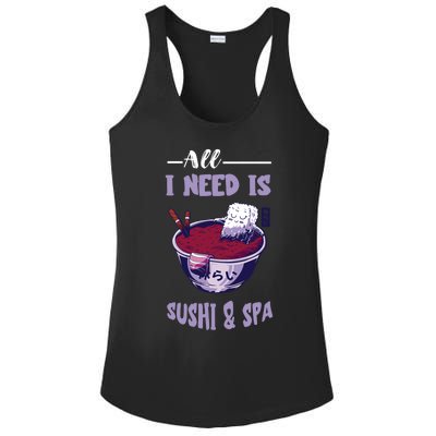 Sushi Spa Ra Bowl Japanese Foodie Asian Food Sushi Lover Gift Ladies PosiCharge Competitor Racerback Tank