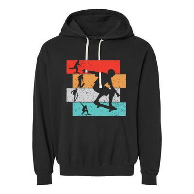 Skater Skateboarder Retro Skateboard Boy Garment-Dyed Fleece Hoodie