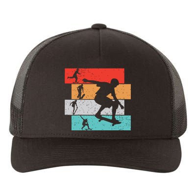 Skater Skateboarder Retro Skateboard Boy Yupoong Adult 5-Panel Trucker Hat