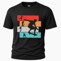 Skater Skateboarder Retro Skateboard Boy Cooling Performance Crew T-Shirt