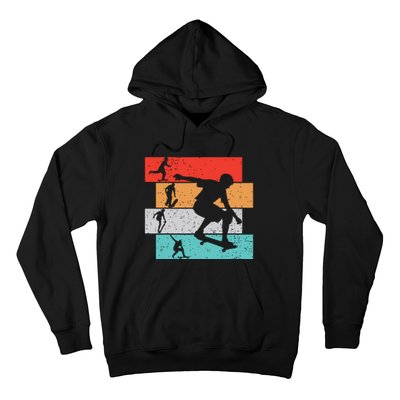 Skater Skateboarder Retro Skateboard Boy Hoodie