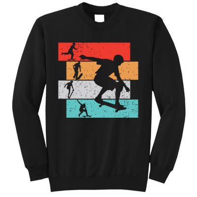 Skater Skateboarder Retro Skateboard Boy Sweatshirt