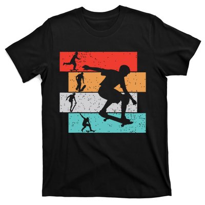 Skater Skateboarder Retro Skateboard Boy T-Shirt