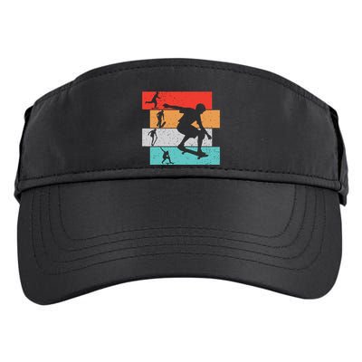 Skater Skateboarder Retro Skateboard Boy Adult Drive Performance Visor