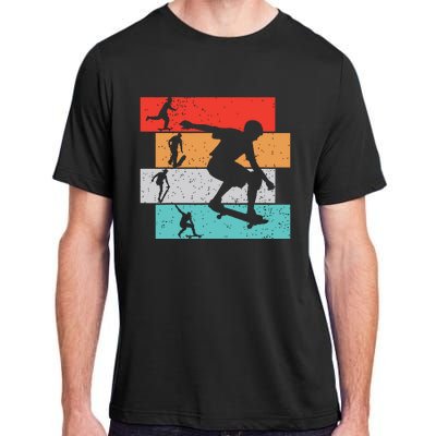 Skater Skateboarder Retro Skateboard Boy Adult ChromaSoft Performance T-Shirt