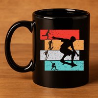 Skater Skateboarder Retro Skateboard Boy 11oz C Handle Ceramic Mug