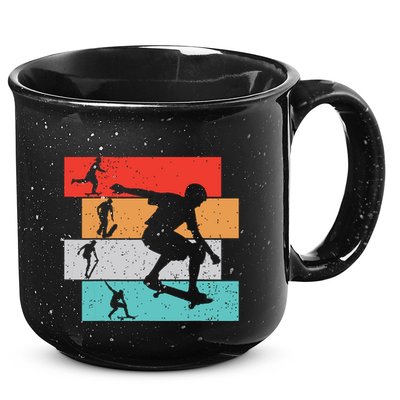 Skater Skateboarder Retro Skateboard Boy 15oz Campfire Ceramic Mug
