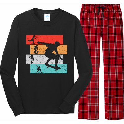 Skater Skateboarder Retro Skateboard Boy Long Sleeve Pajama Set