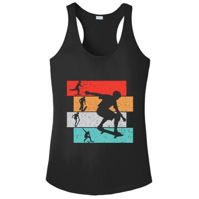 Skater Skateboarder Retro Skateboard Boy Ladies PosiCharge Competitor Racerback Tank
