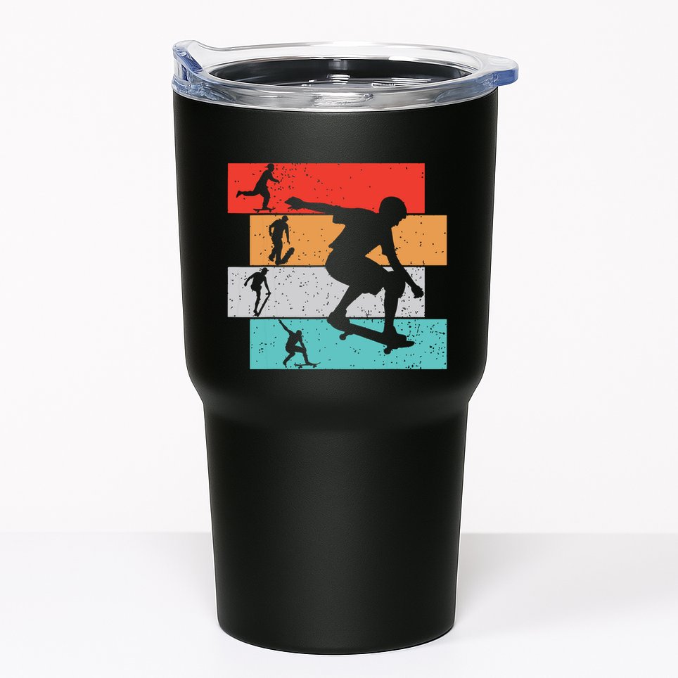 Skater Skateboarder Retro Skateboard Boy Tumbler