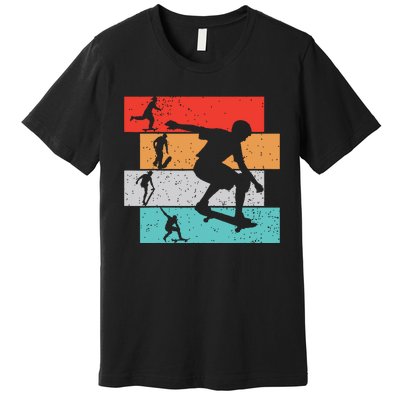 Skater Skateboarder Retro Skateboard Boy Premium T-Shirt