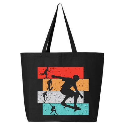 Skater Skateboarder Retro Skateboard Boy 25L Jumbo Tote