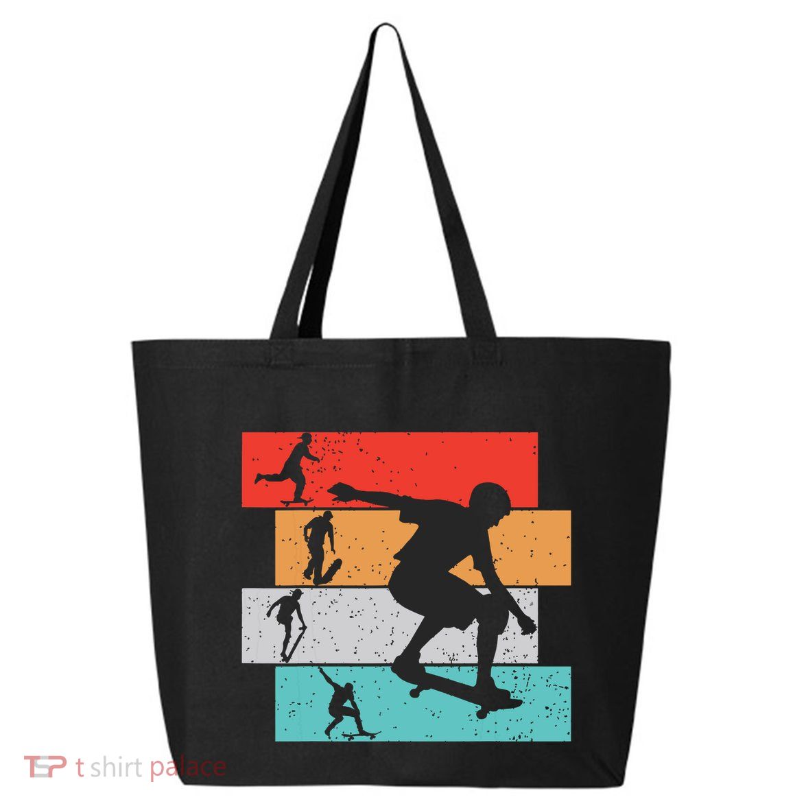 Skater Skateboarder Retro Skateboard Boy 25L Jumbo Tote
