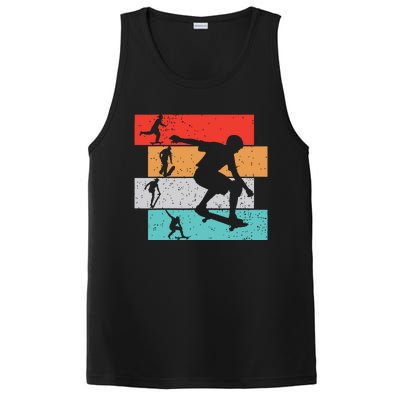 Skater Skateboarder Retro Skateboard Boy PosiCharge Competitor Tank