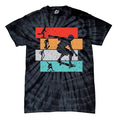 Skater Skateboarder Retro Skateboard Boy Tie-Dye T-Shirt