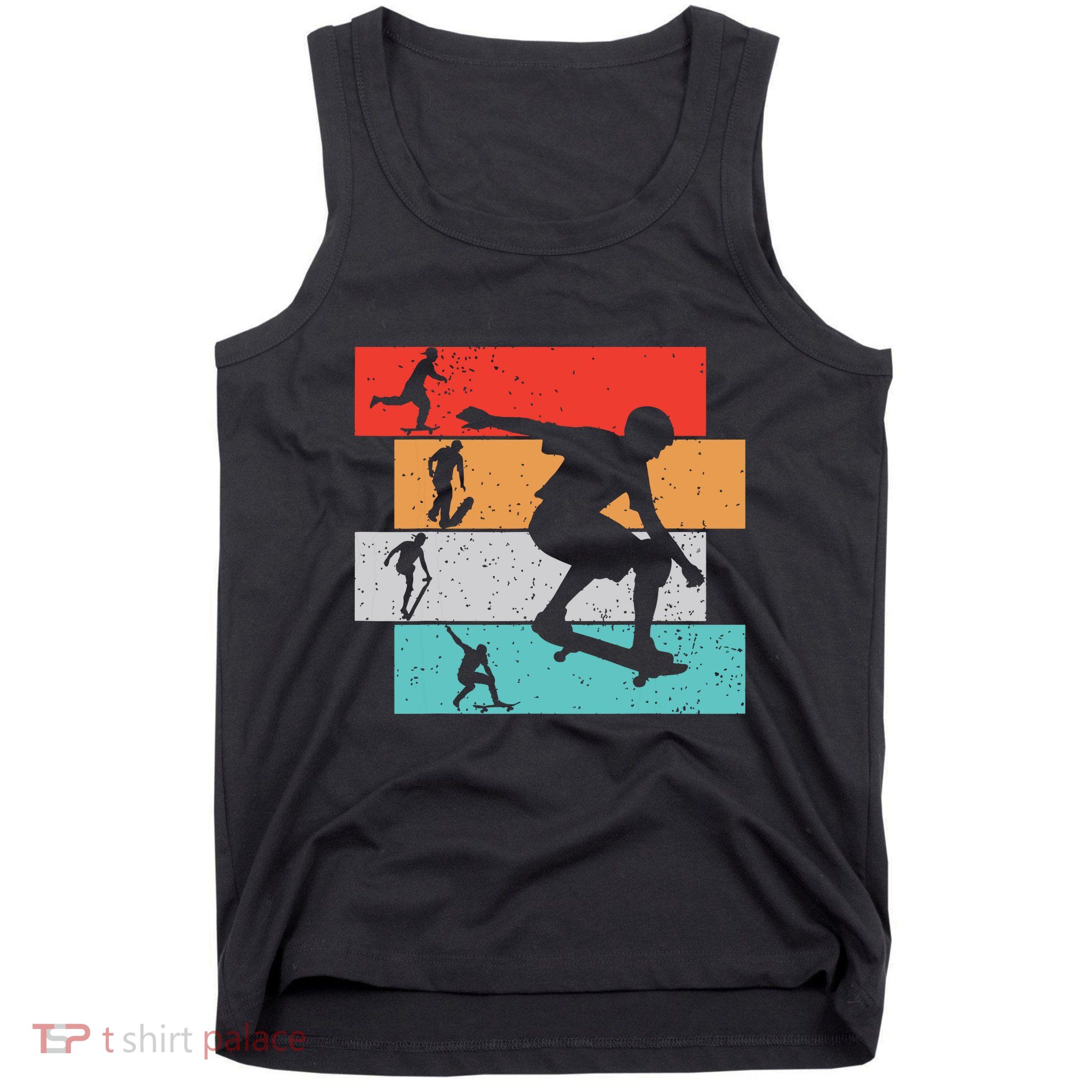 Skater Skateboarder Retro Skateboard Boy Tank Top