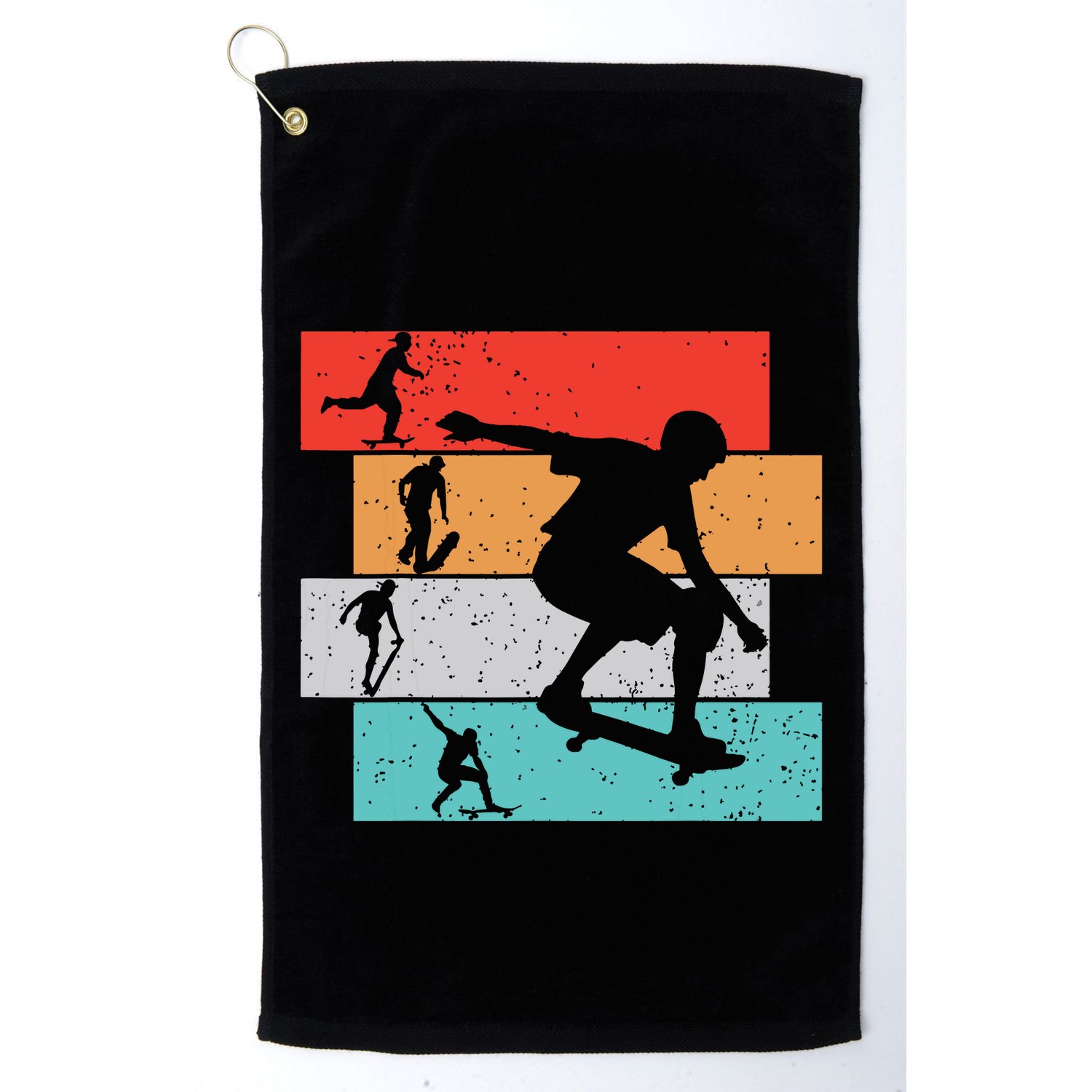Skater Skateboarder Retro Skateboard Boy Golf Towel
