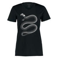 Snake Skeleton Reptile Python Cobra Herpetologist Women's Momentum V-Neck T-Shirt