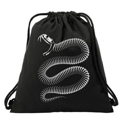 Snake Skeleton Reptile Python Cobra Herpetologist Drawstring Bag