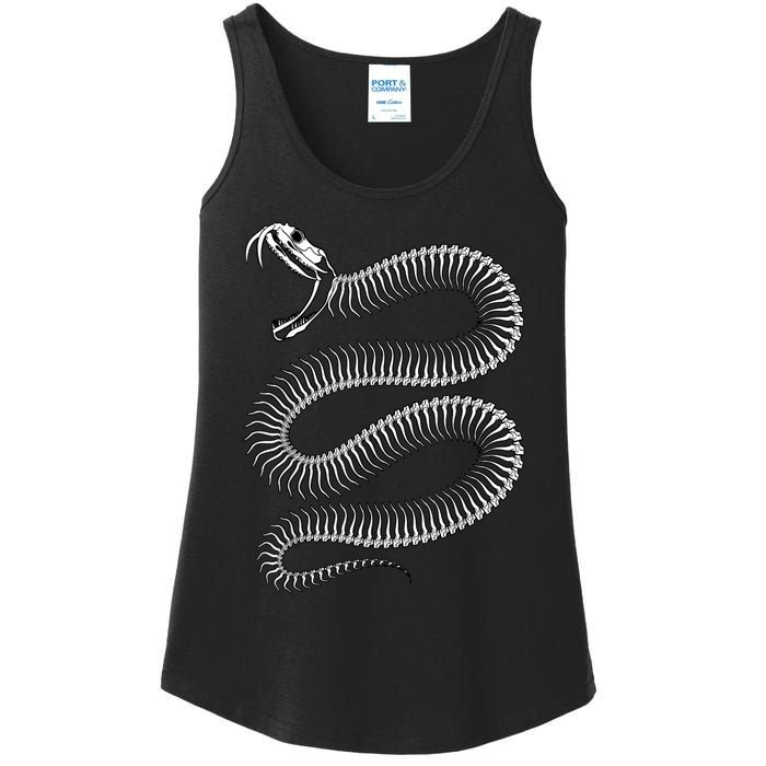 Snake Skeleton Reptile Python Cobra Herpetologist Ladies Essential Tank