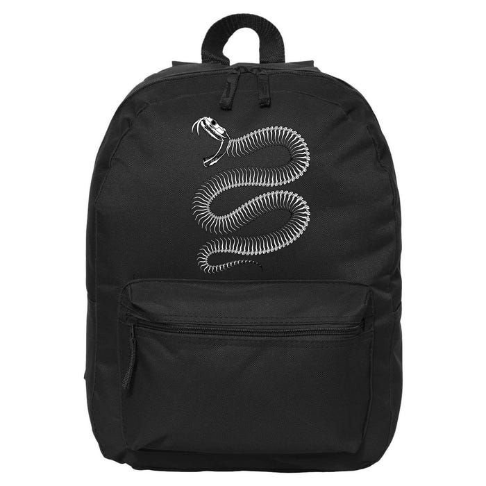 Snake Skeleton Reptile Python Cobra Herpetologist 16 in Basic Backpack