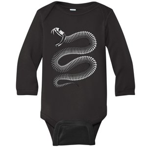 Snake Skeleton Reptile Python Cobra Herpetologist Baby Long Sleeve Bodysuit