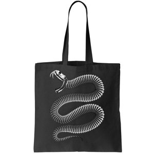 Snake Skeleton Reptile Python Cobra Herpetologist Tote Bag