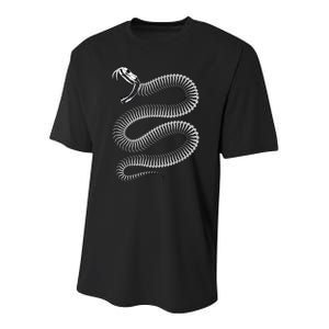 Snake Skeleton Reptile Python Cobra Herpetologist Youth Performance Sprint T-Shirt