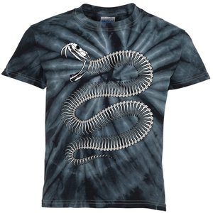 Snake Skeleton Reptile Python Cobra Herpetologist Kids Tie-Dye T-Shirt