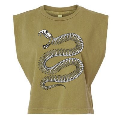 Snake Skeleton Reptile Python Cobra Herpetologist Garment-Dyed Women's Muscle Tee