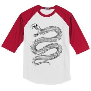 Snake Skeleton Reptile Python Cobra Herpetologist Kids Colorblock Raglan Jersey