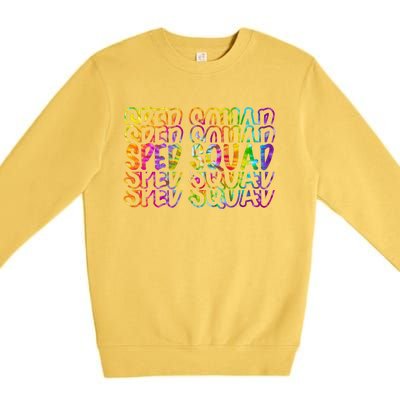 Sped Squad Rainbow Colorful Premium Crewneck Sweatshirt