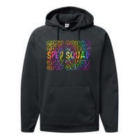 Sped Squad Rainbow Colorful Performance Fleece Hoodie