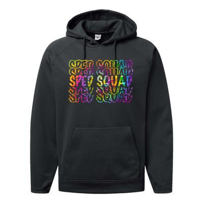 Sped Squad Rainbow Colorful Performance Fleece Hoodie