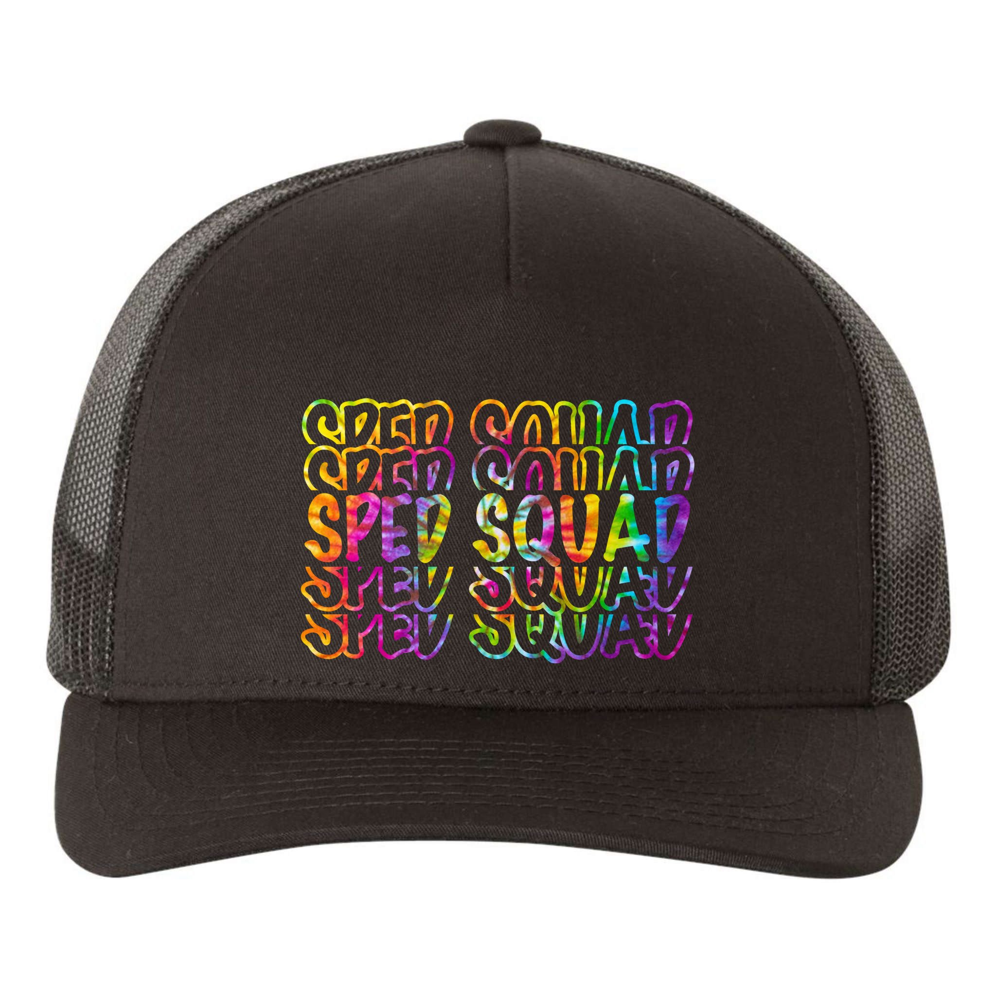 Sped Squad Rainbow Colorful Yupoong Adult 5-Panel Trucker Hat