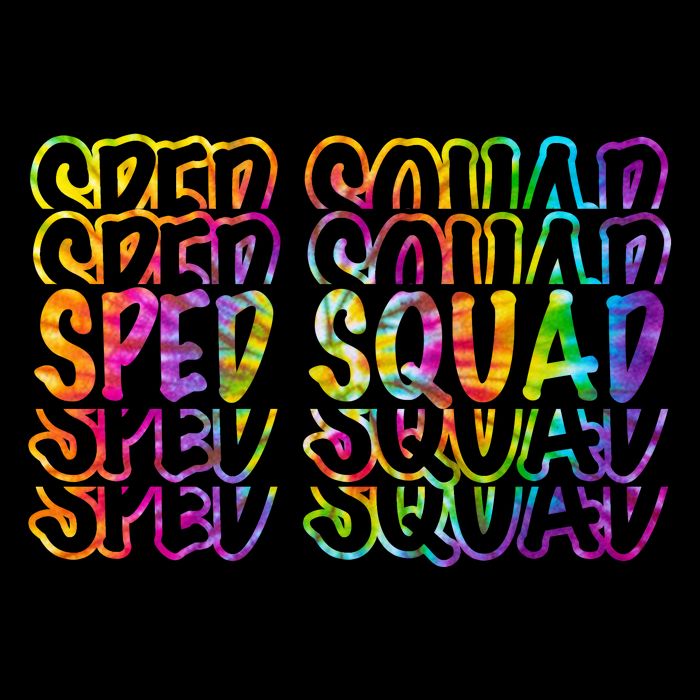 Sped Squad Rainbow Colorful Sweatshirt