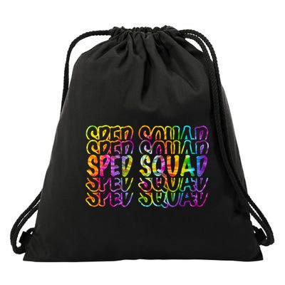 Sped Squad Rainbow Colorful Drawstring Bag