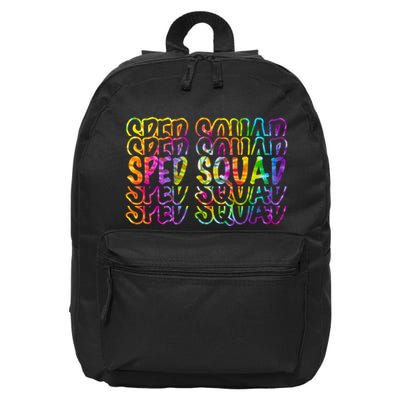 Sped Squad Rainbow Colorful 16 in Basic Backpack