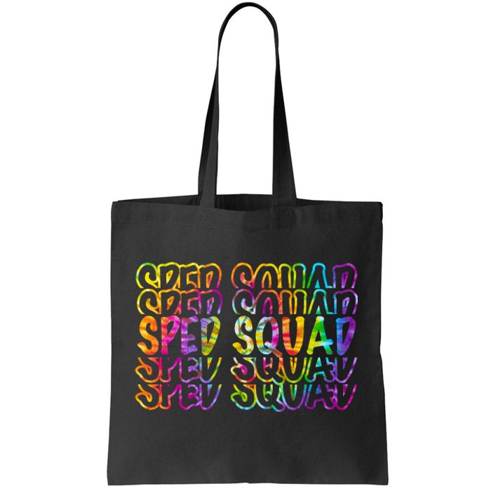 Sped Squad Rainbow Colorful Tote Bag