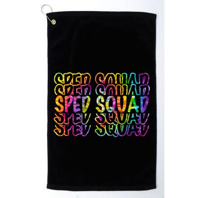 Sped Squad Rainbow Colorful Golf Towel